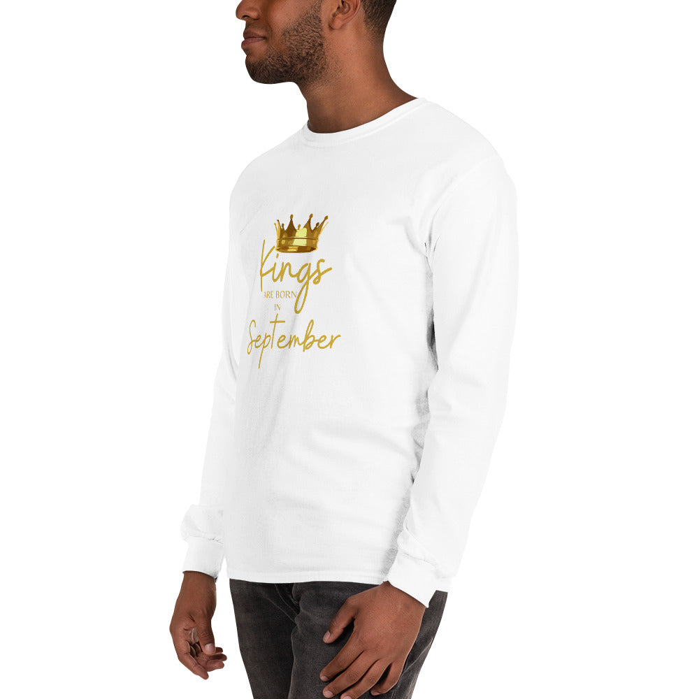 Kings Are Born In September Men’s Long Sleeve Shirt