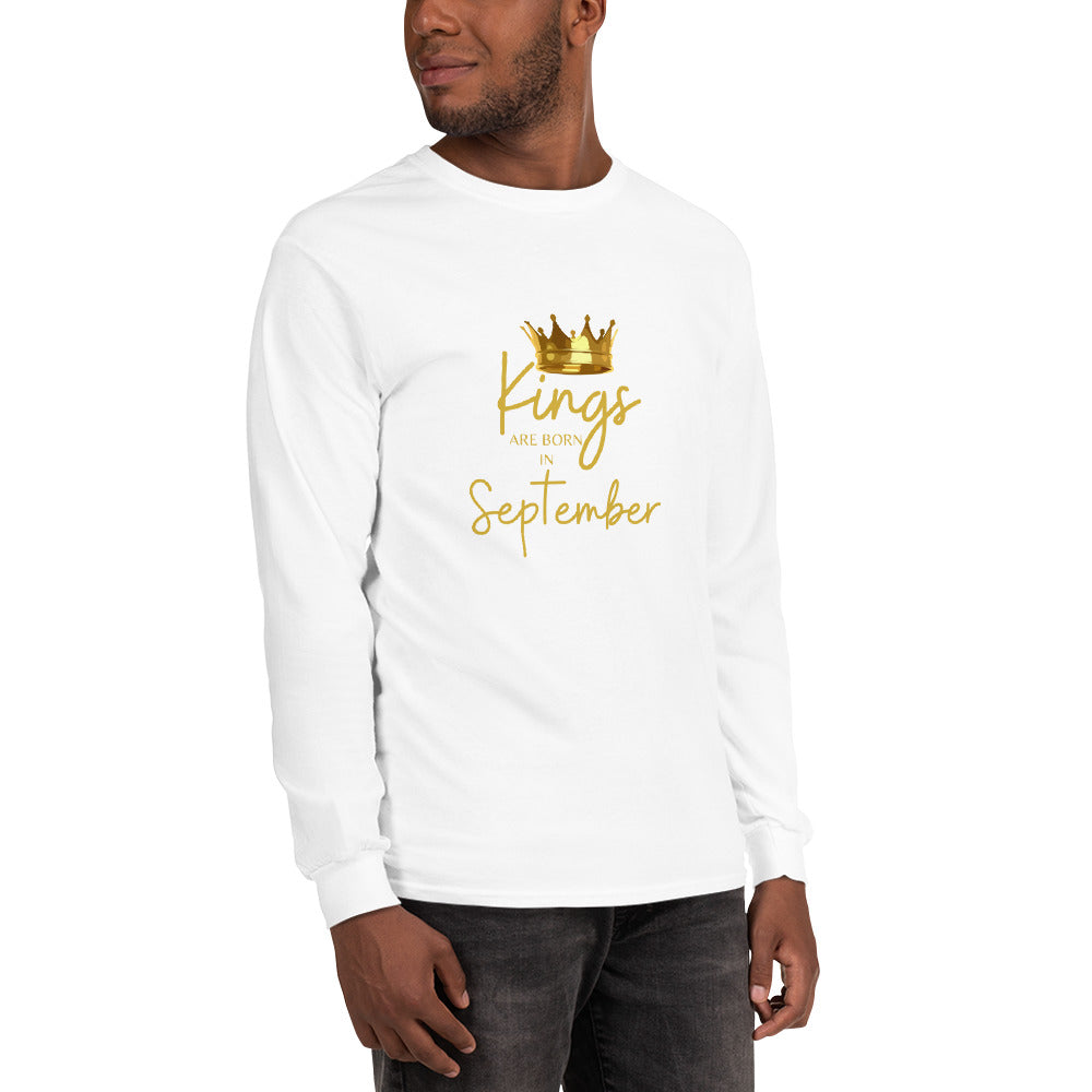 Kings Are Born In September Men’s Long Sleeve Shirt