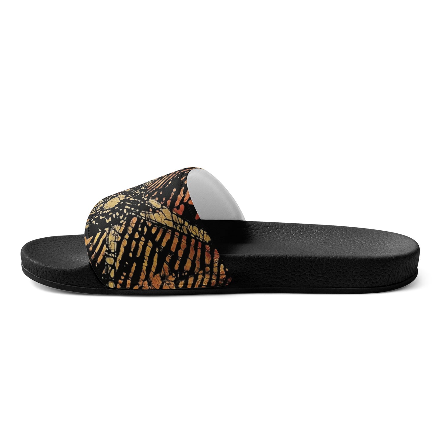 Yellow Orange Aztec Ankara Men’s slides