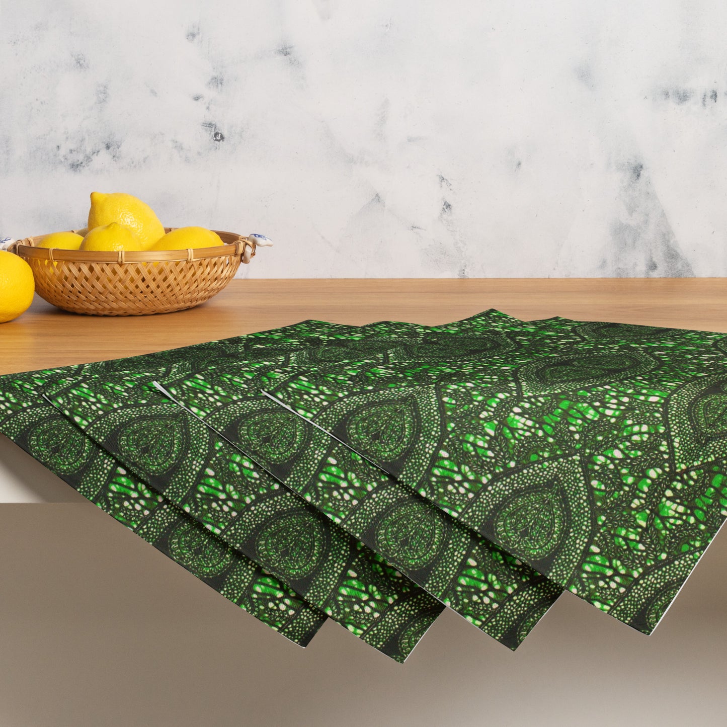 Green Peas Ankara Placemat Set