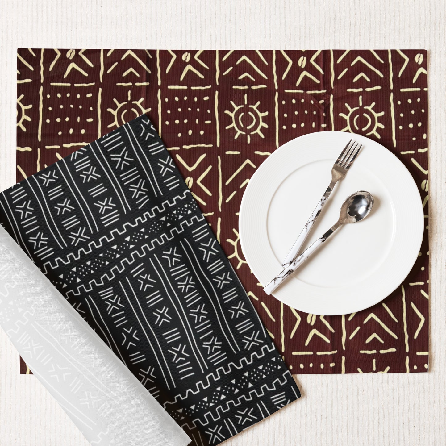 African Print Placemat Set