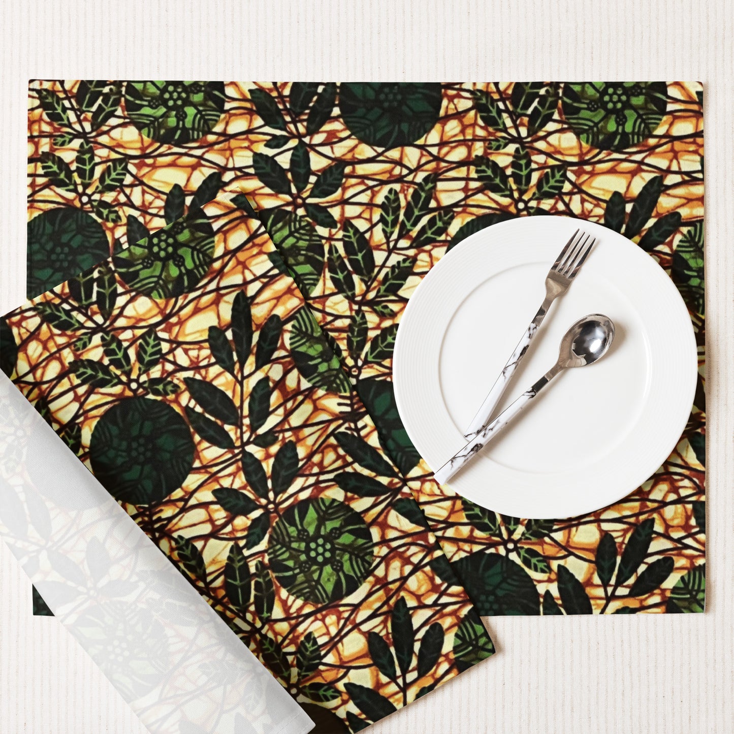 Green Leaf Placemat Set