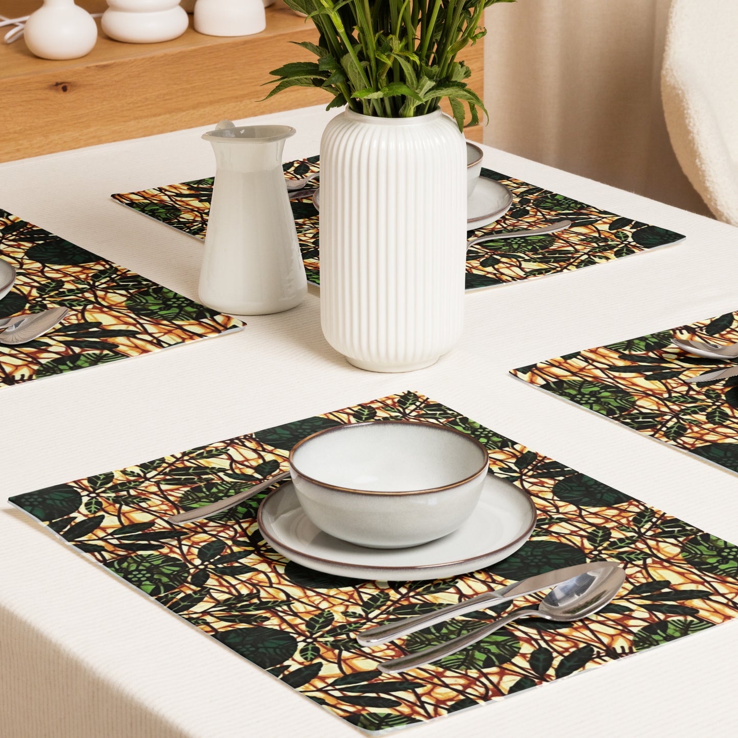 Green Leaf Placemat Set