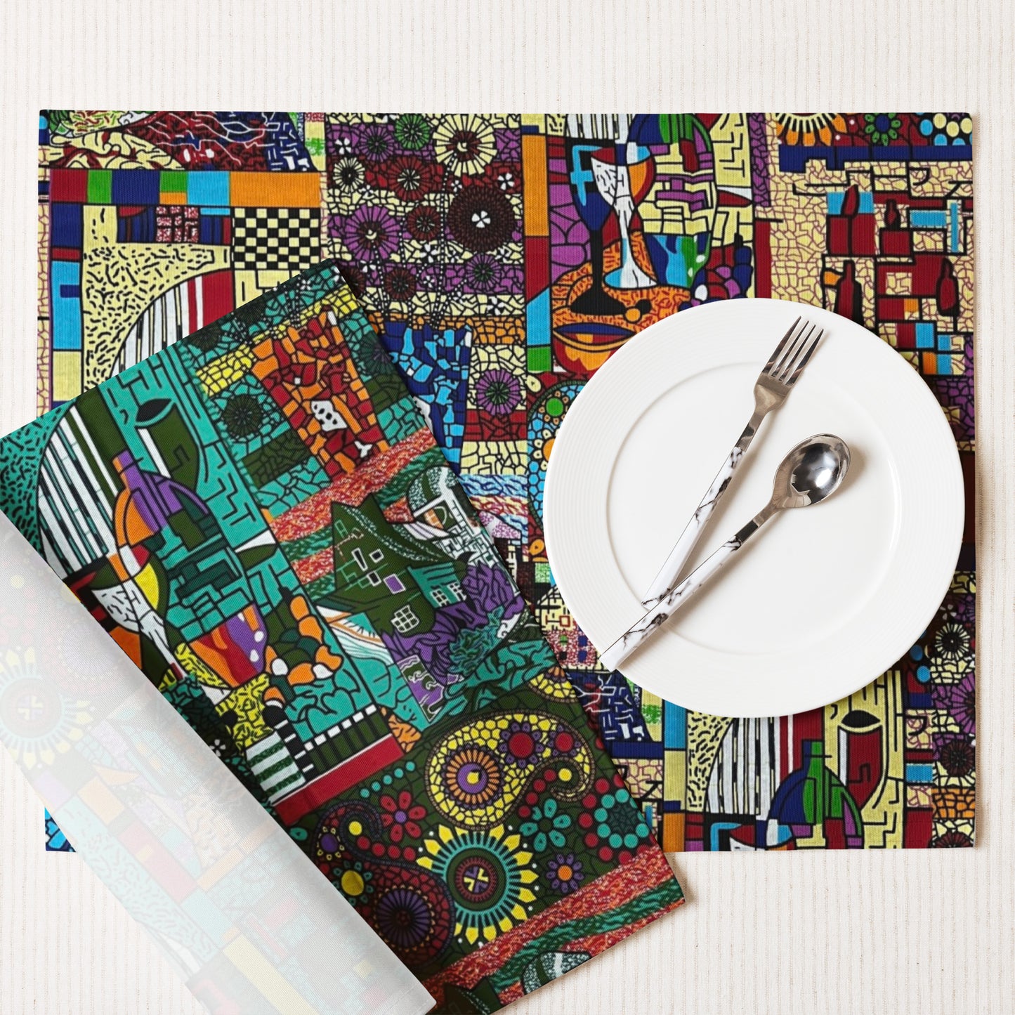 Colourful Artsy Placemat Set