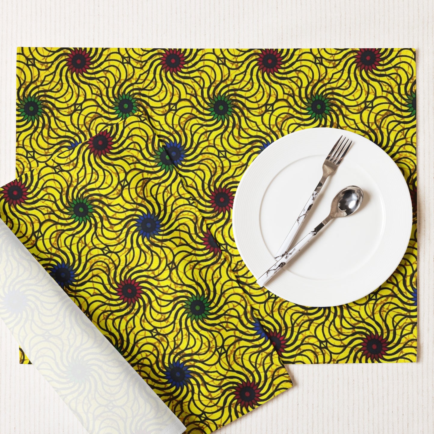 Multicolour Yellow Placemat Set