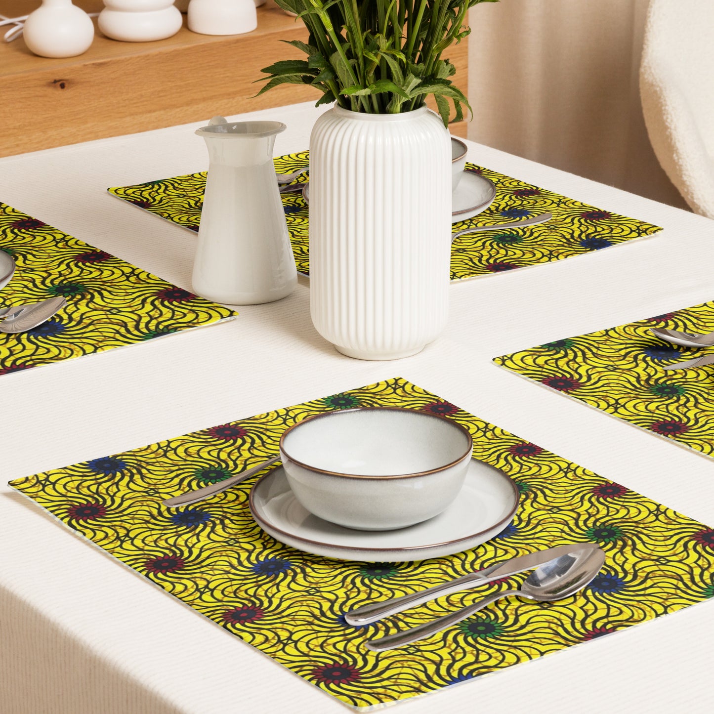 Multicolour Yellow Placemat Set