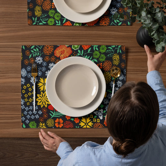 Multicolour Floral Placemat Set