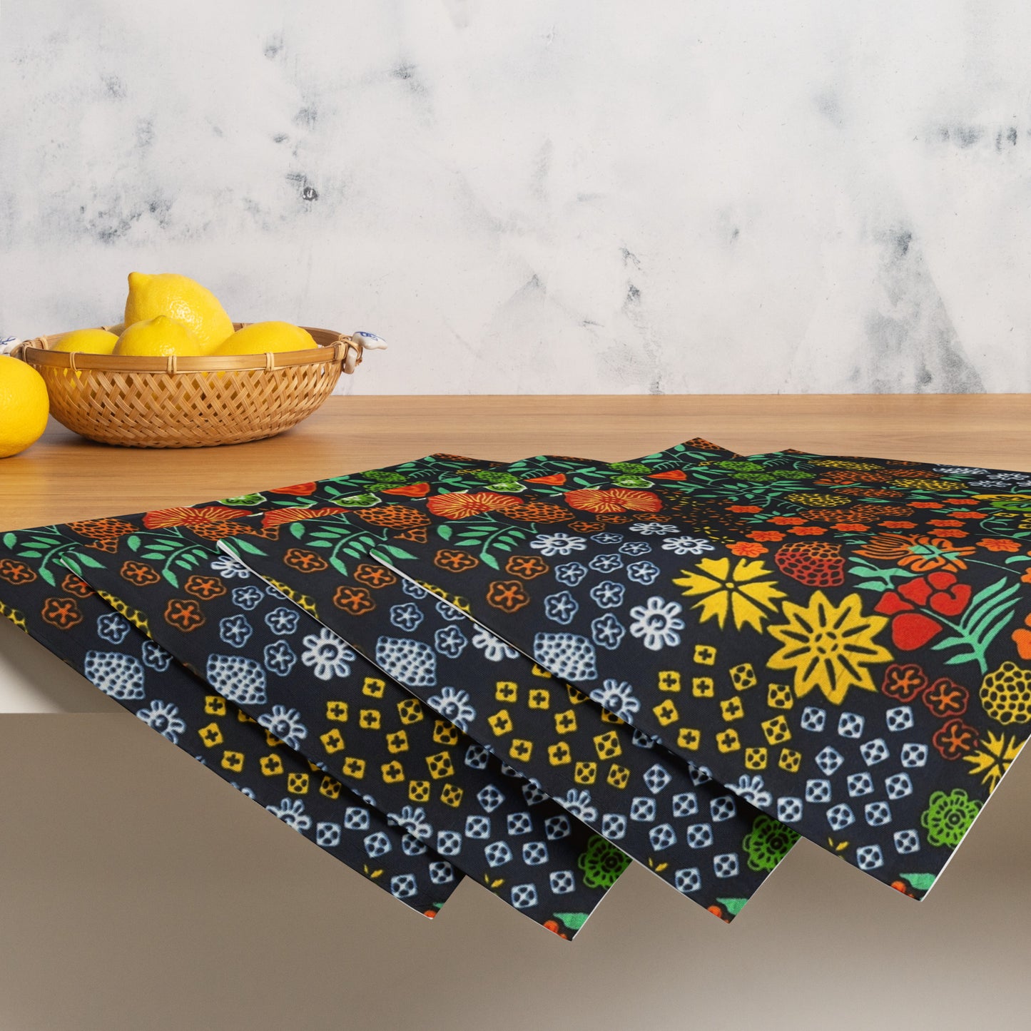 Multicolour Floral Placemat Set