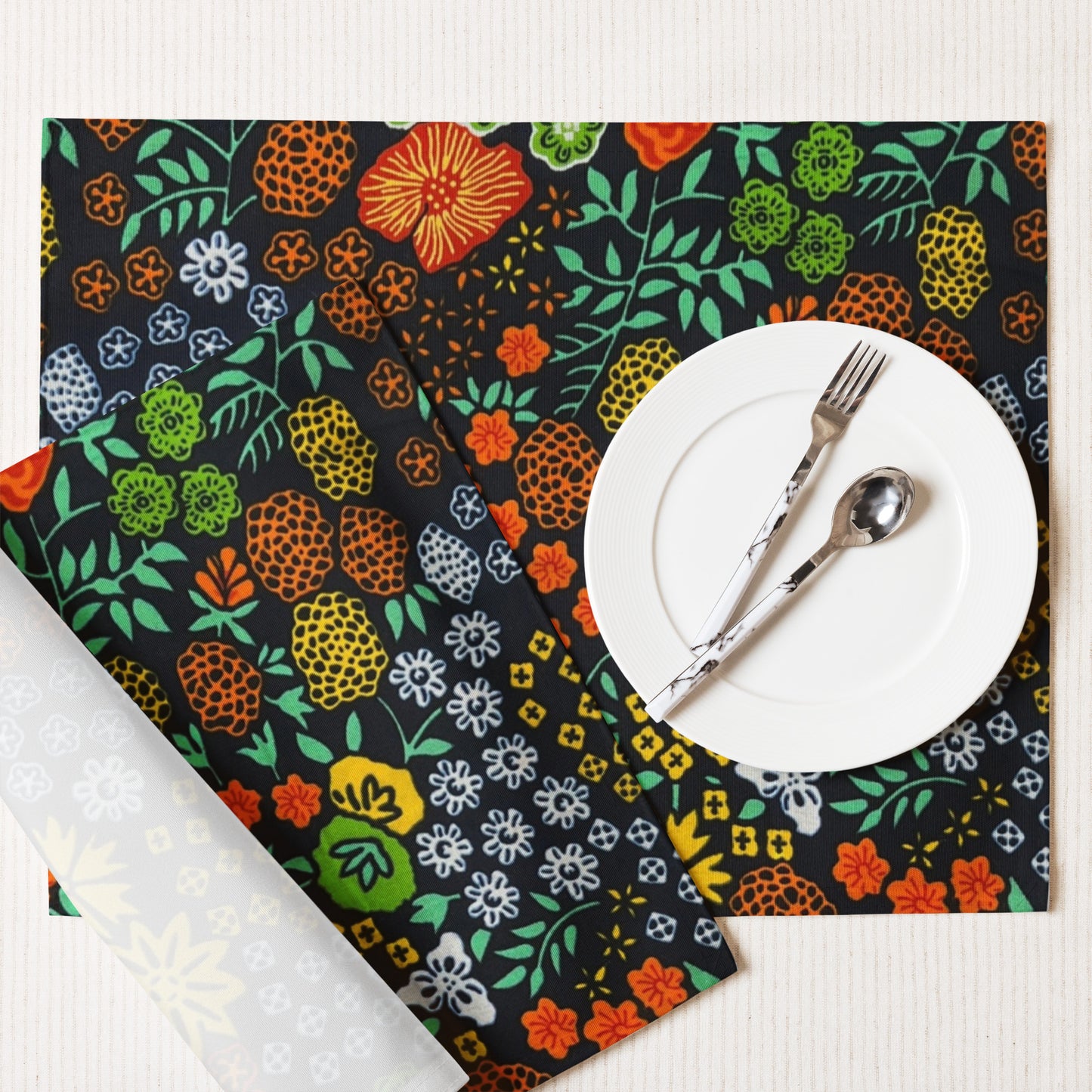 Multicolour Floral Placemat Set