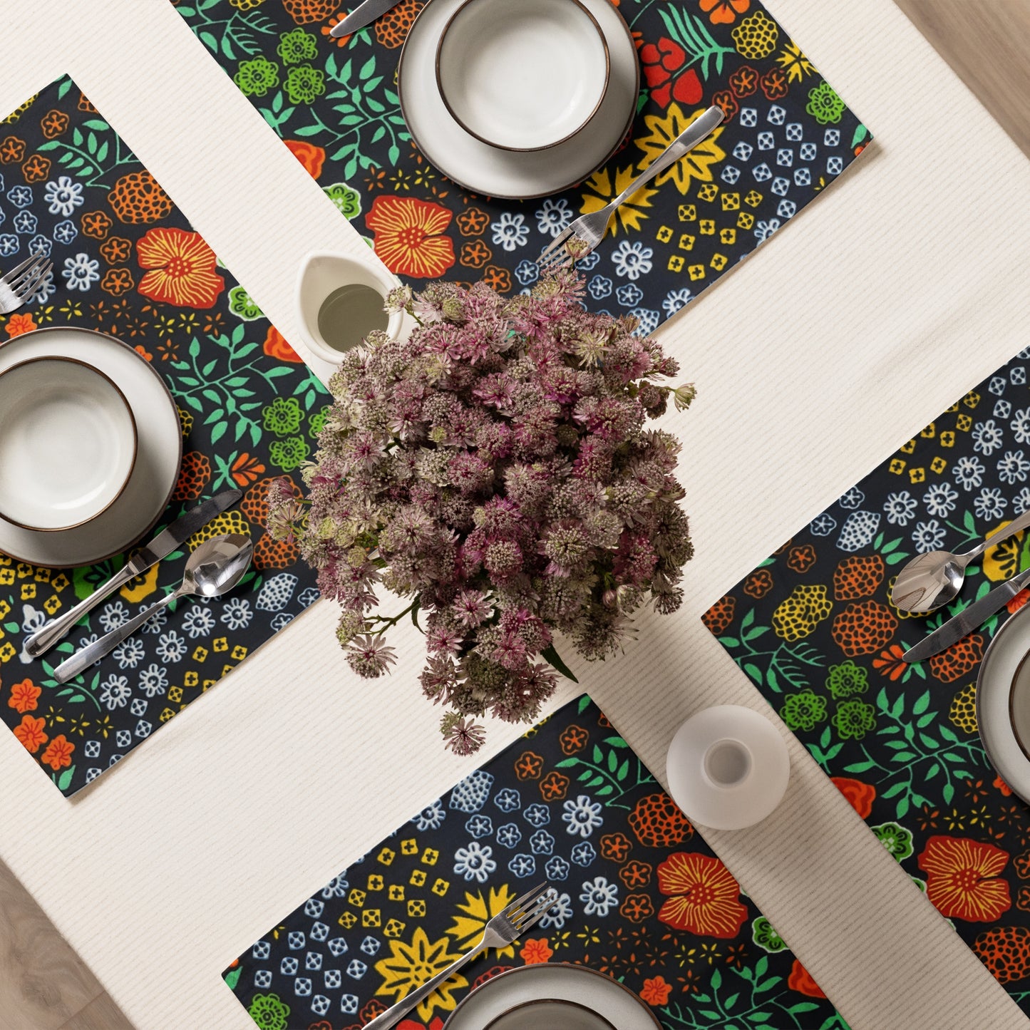 Multicolour Floral Placemat Set