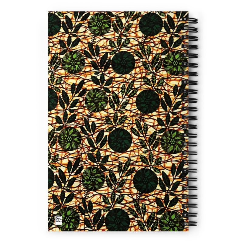 Personalised Green Ankara Spiral Notebook