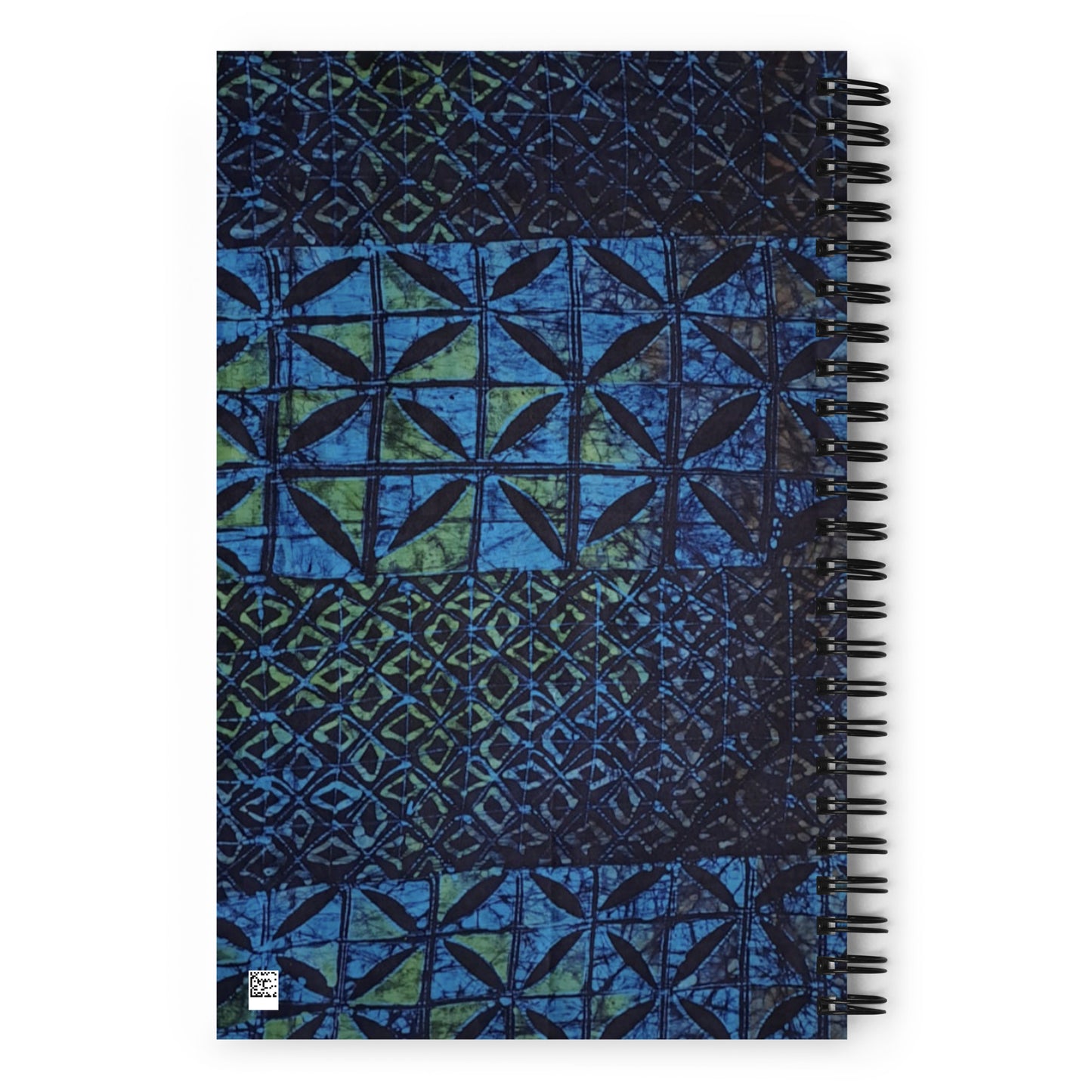 Green & Blue Adire Spiral Notebook