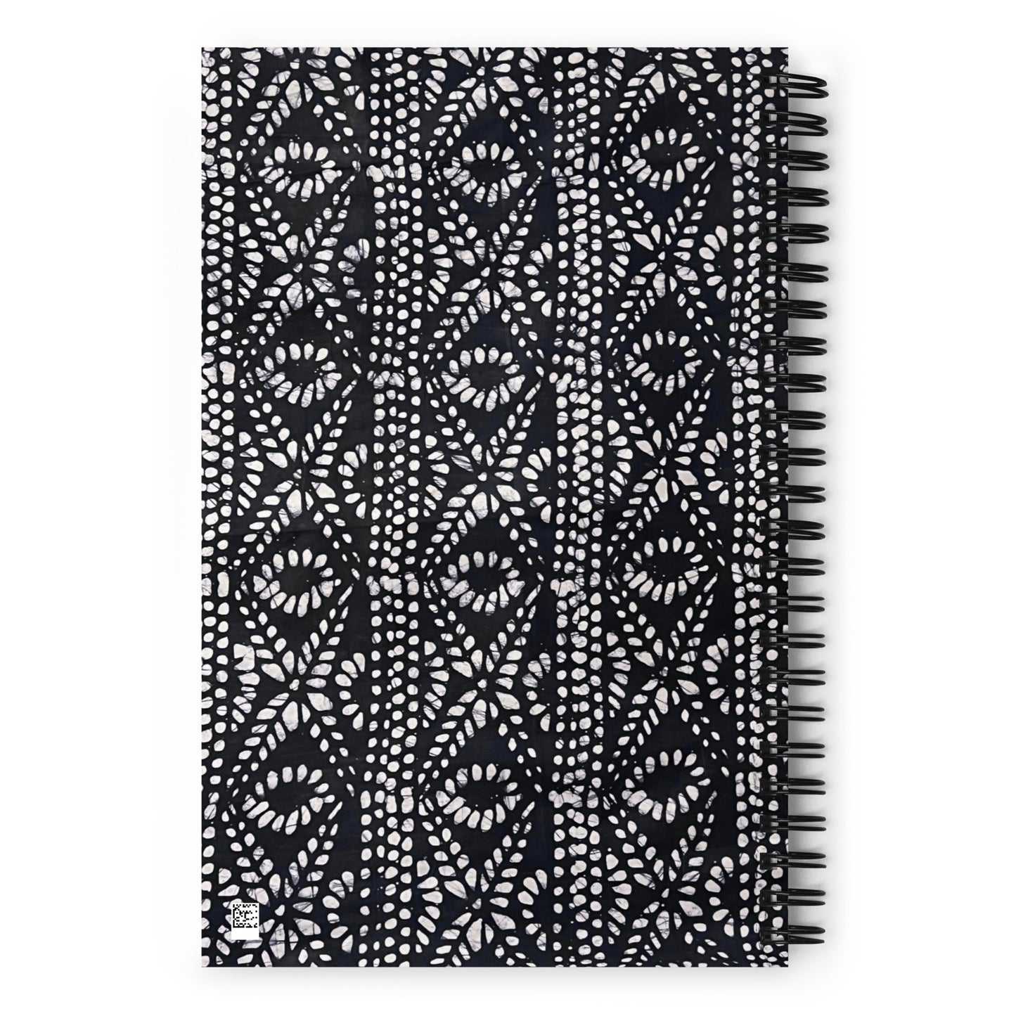 Black & White Aztec Adire Spiral Notebook