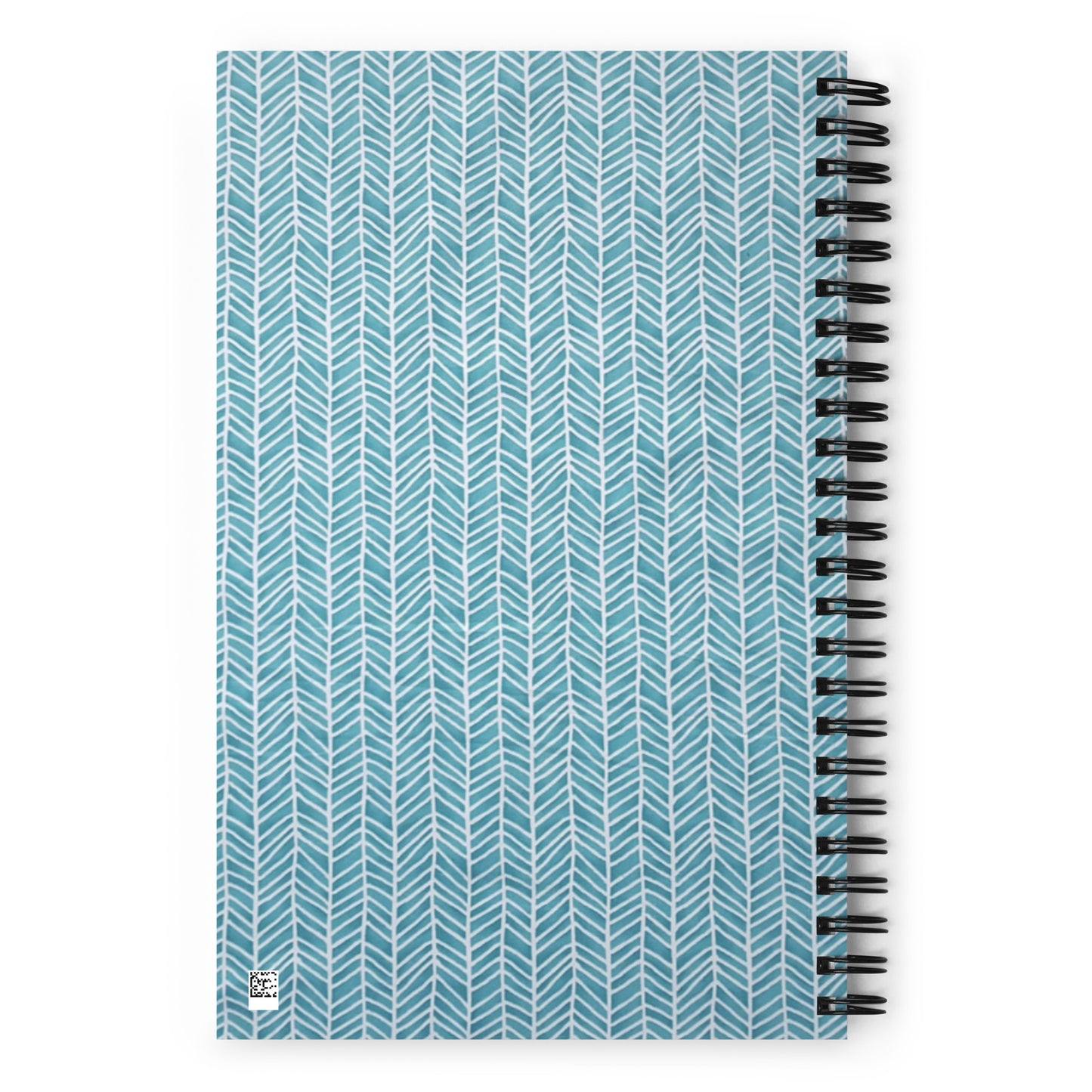 Aqua Chevron Adire Spiral Notebook