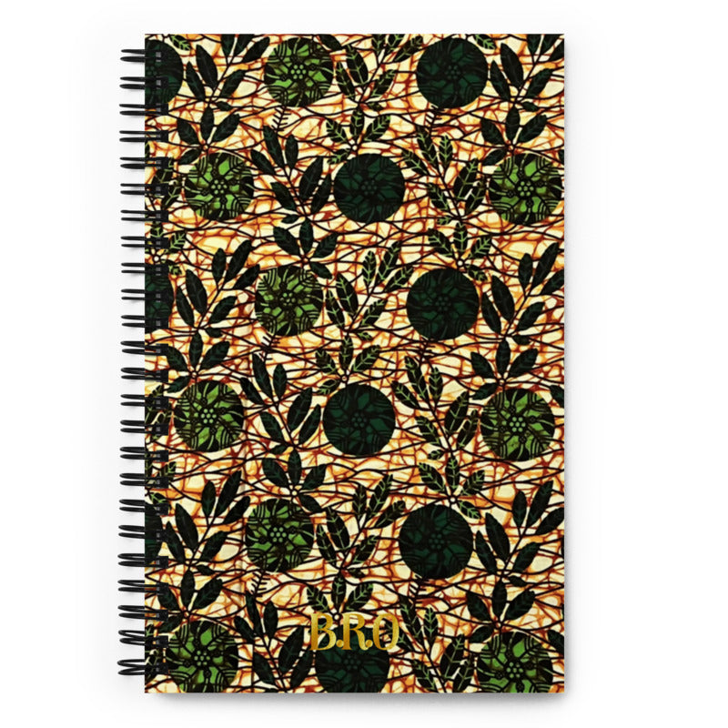 Personalised Green Ankara Spiral Notebook