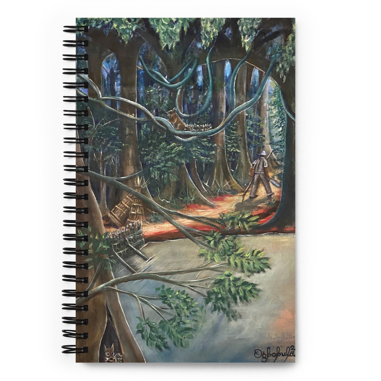 Fishing Tropical Forest Spiral Notebook