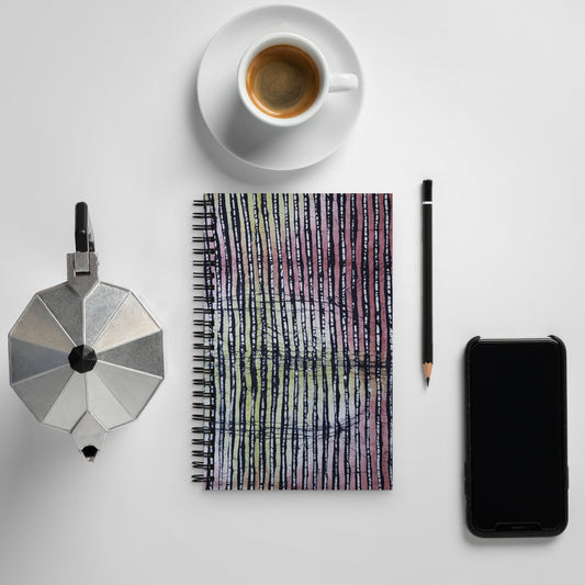 Candy Lines Adire Spiral Notebook