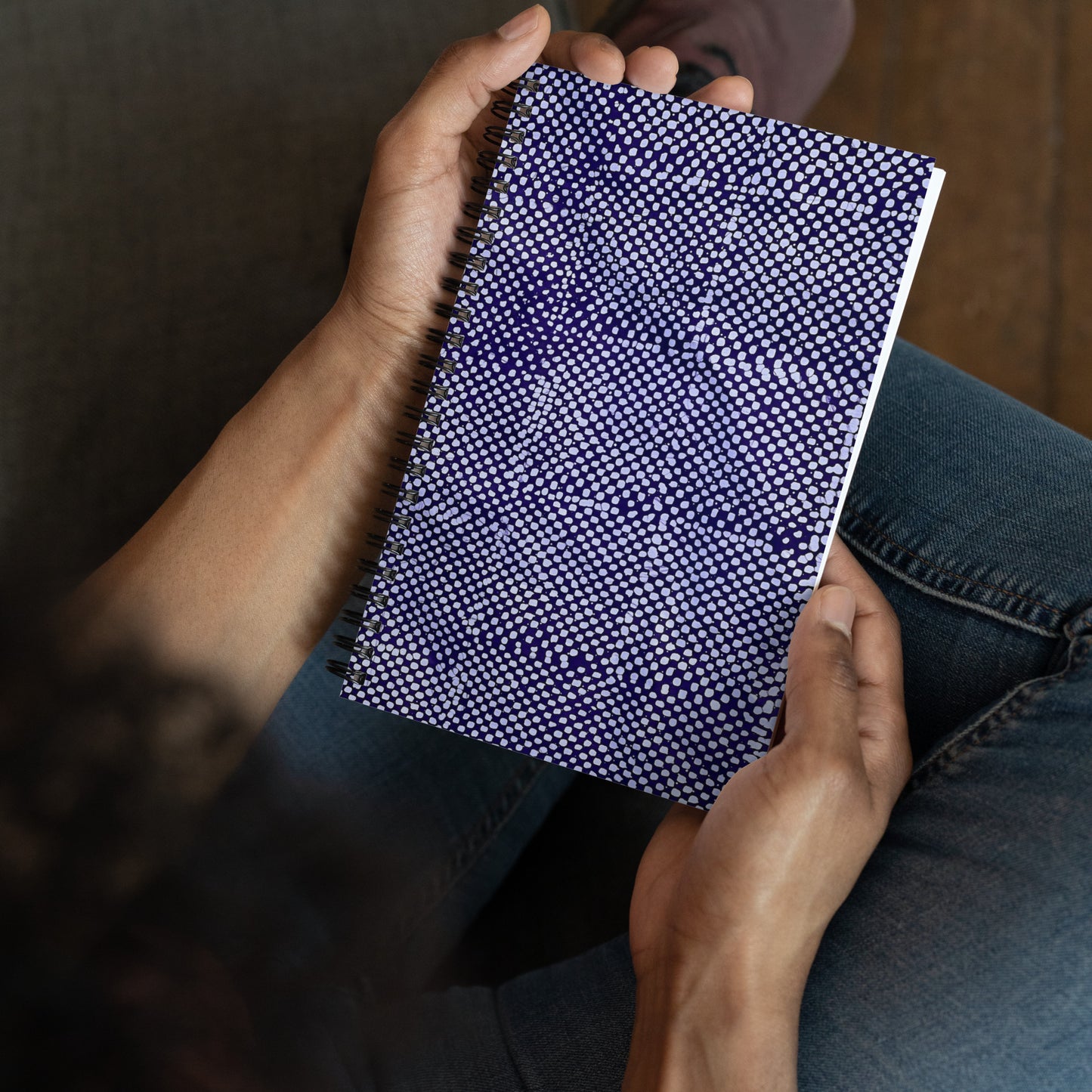 Purple & White Spiral Notebook