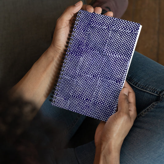 Purple & White Spiral Notebook