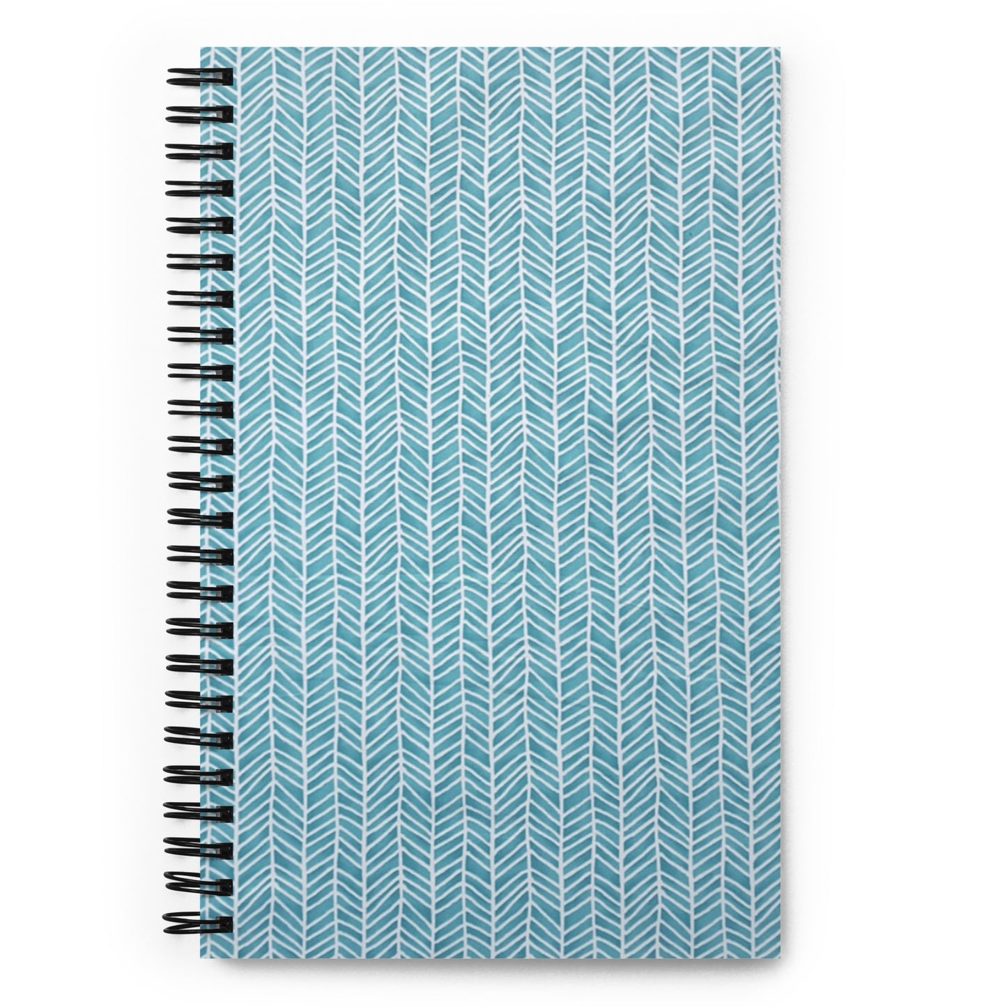 Aqua Chevron Adire Spiral Notebook