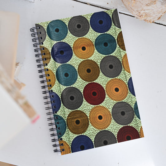 Multicolour Mandela Ankara Spiral Notebook