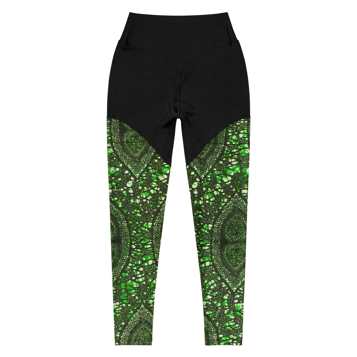 Green Peas Ankara Sports Leggings