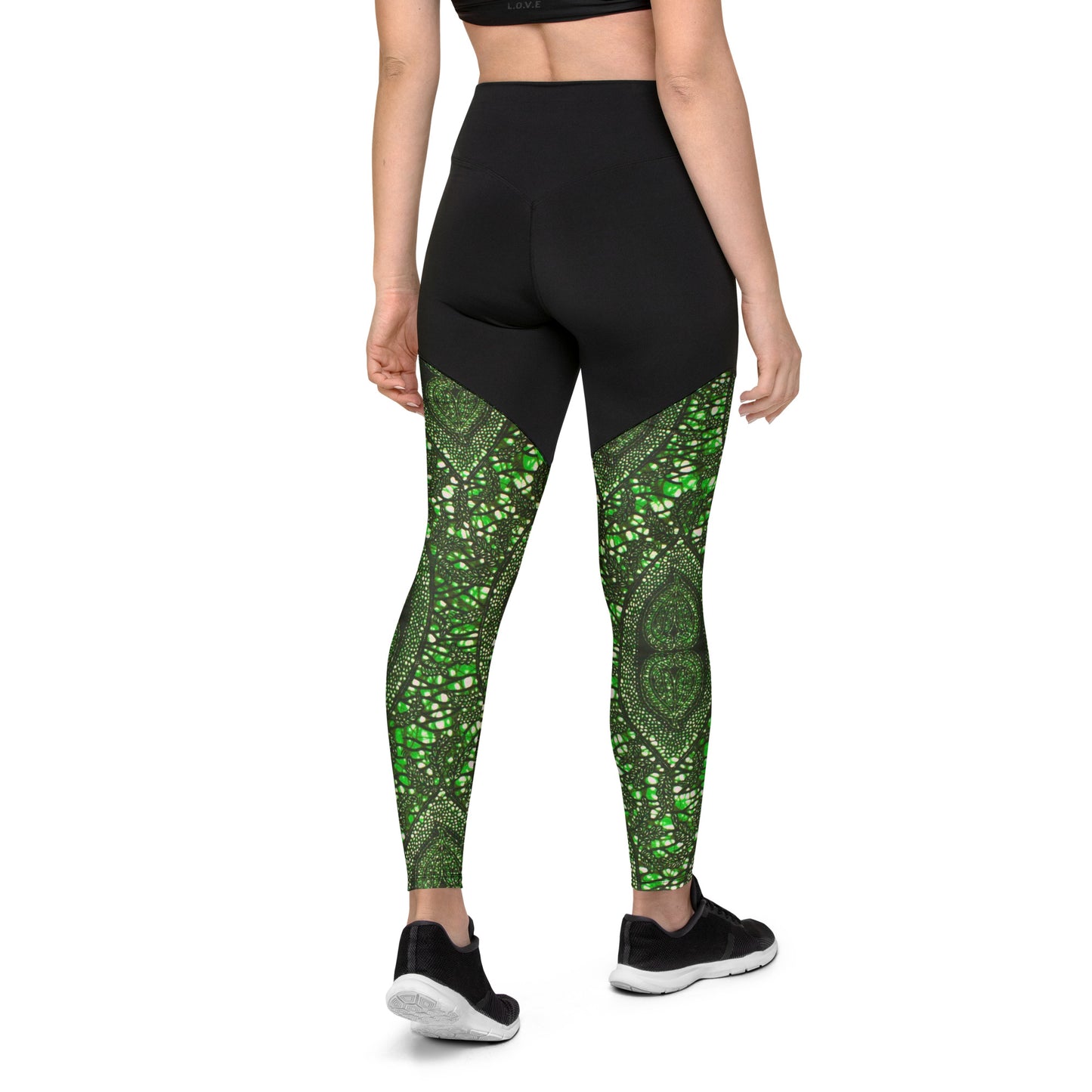 Green Peas Ankara Sports Leggings