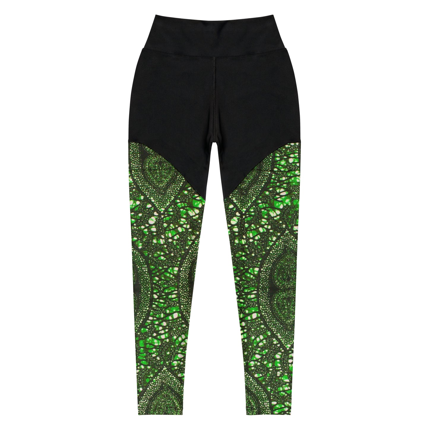 Green Peas Ankara Sports Leggings