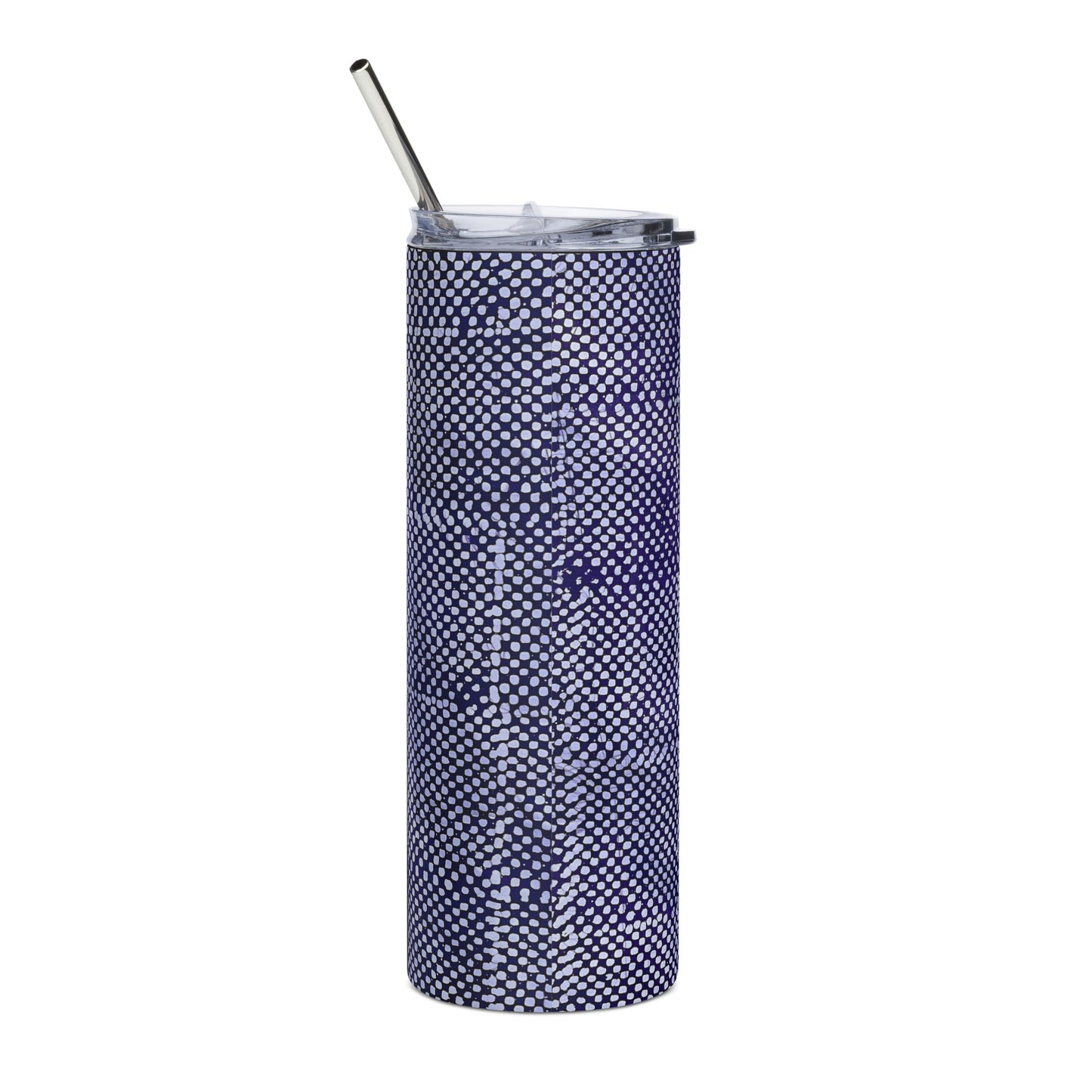 Purple Polka Dot Print Tumbler