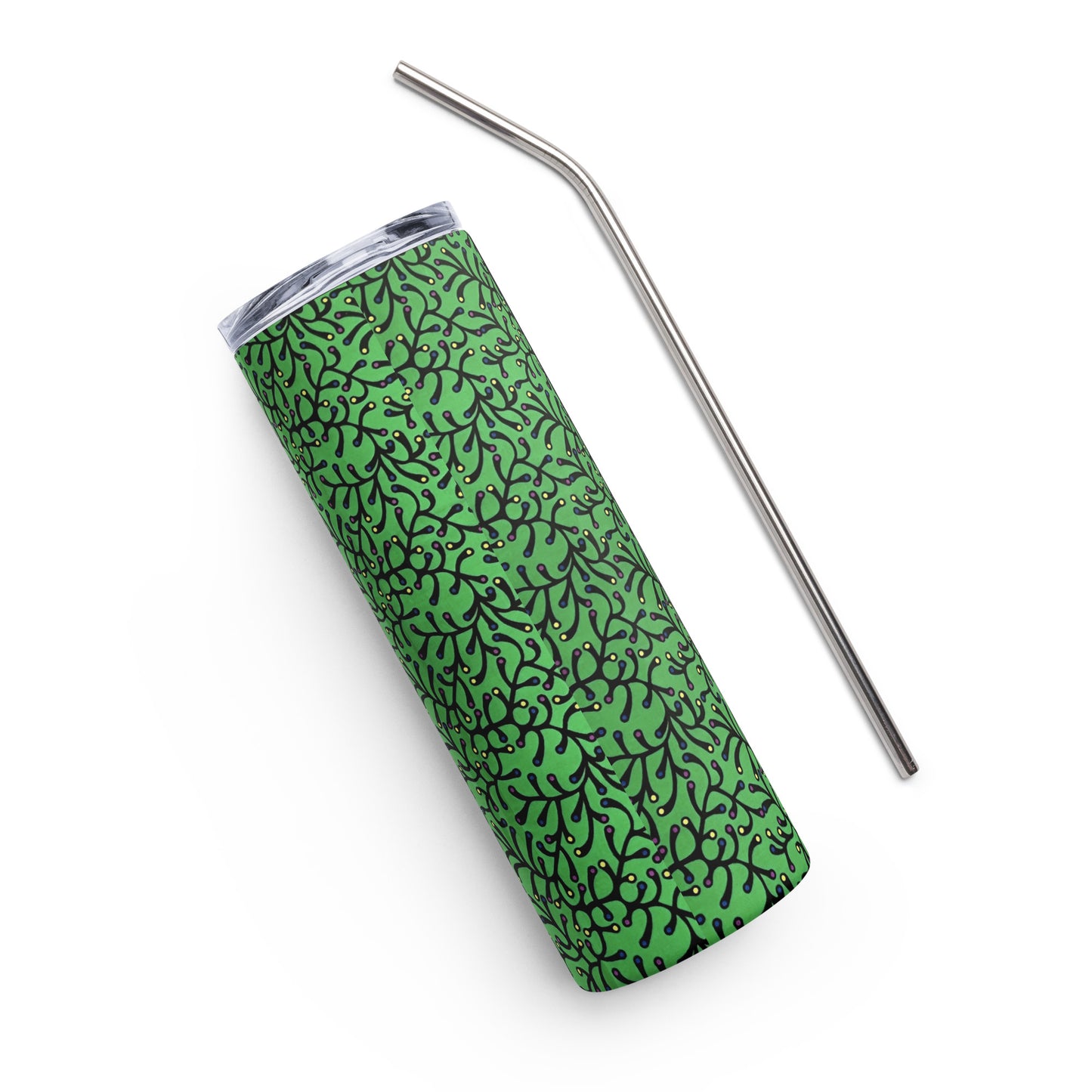 Green Dot Ankara Tumbler