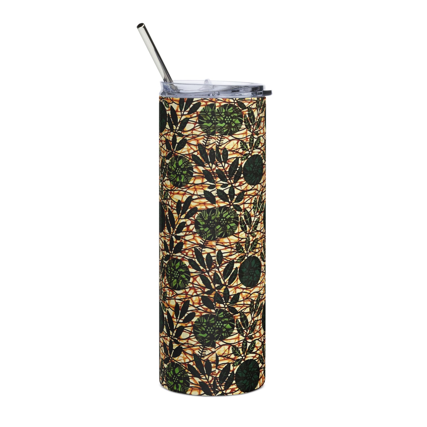 Green Leaf Ankara Tumbler