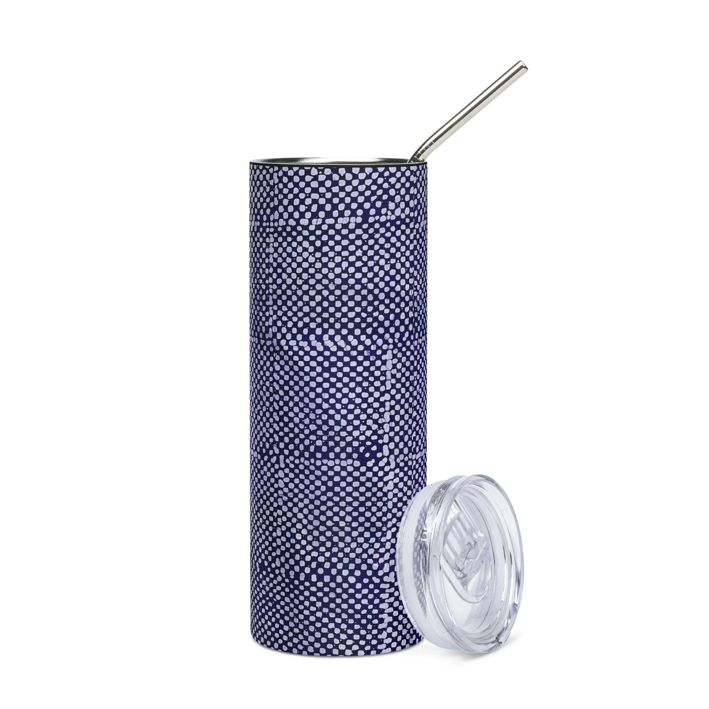 Purple Polka Dot Print Tumbler