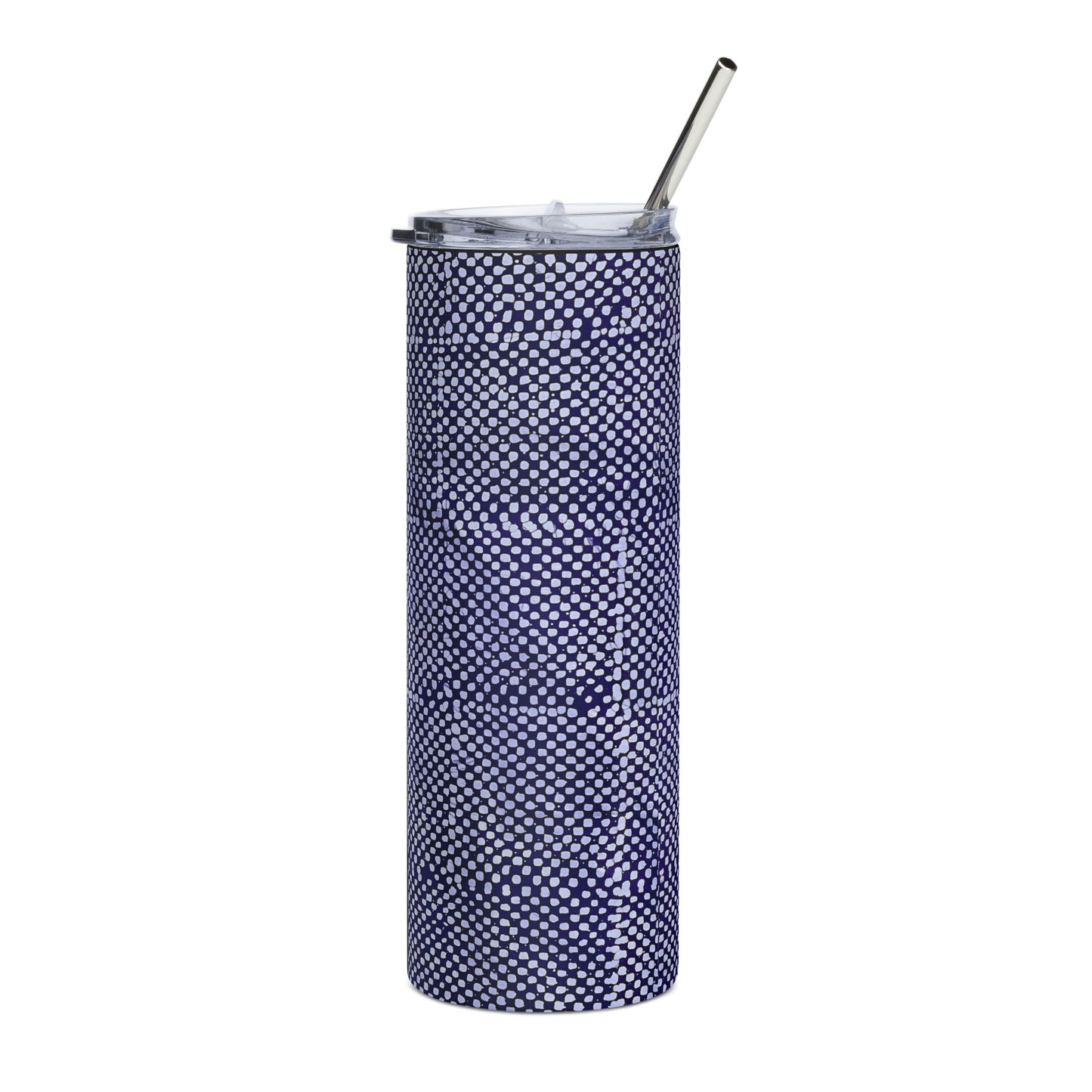 Purple Polka Dot Print Tumbler