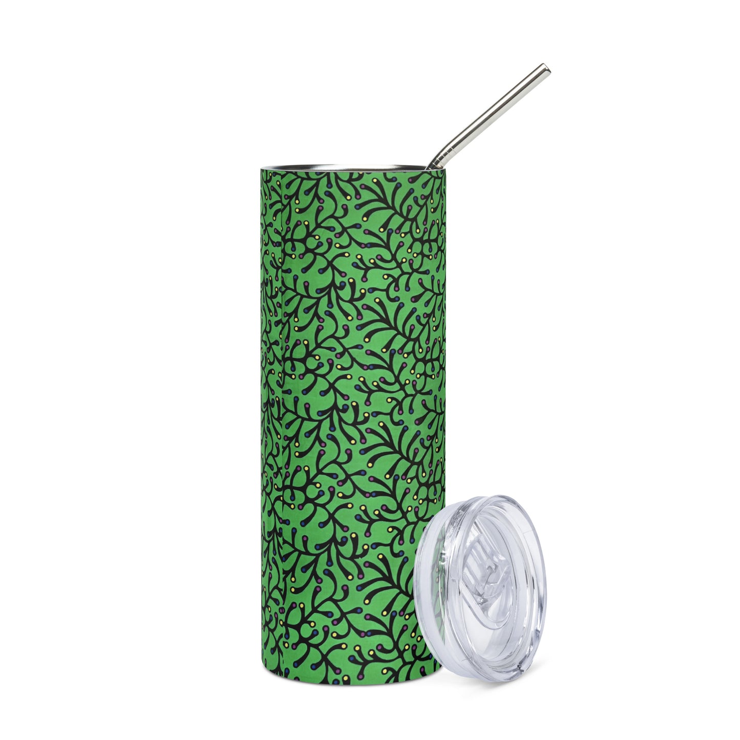 Green Dot Ankara Tumbler