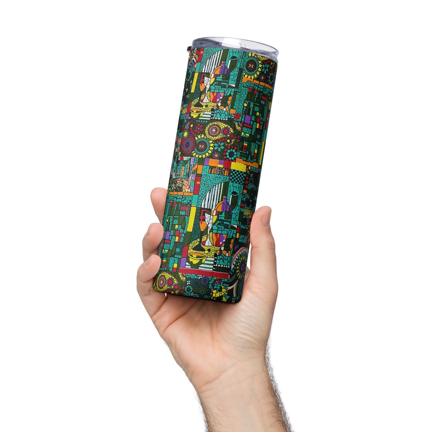 Green Artsy Print Tumbler