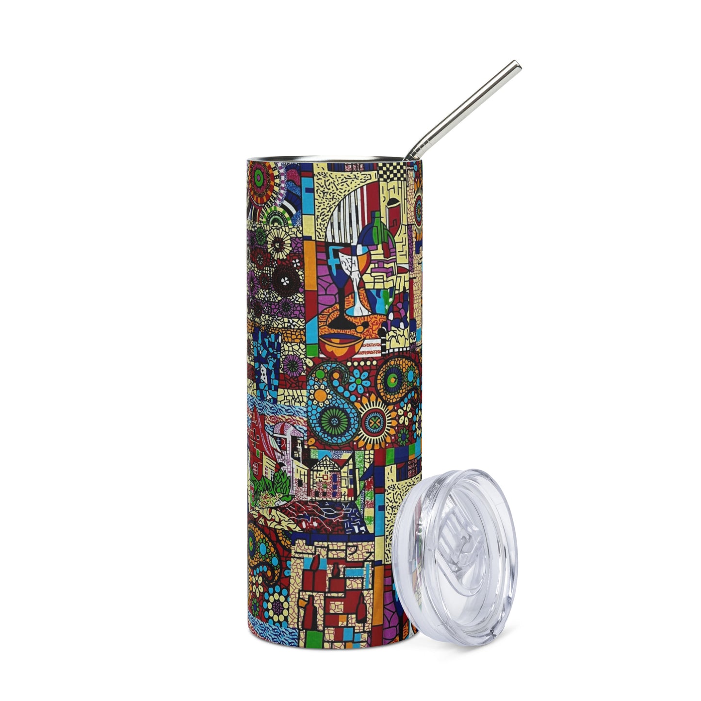 Colourful Artsy Ankara Tumbler