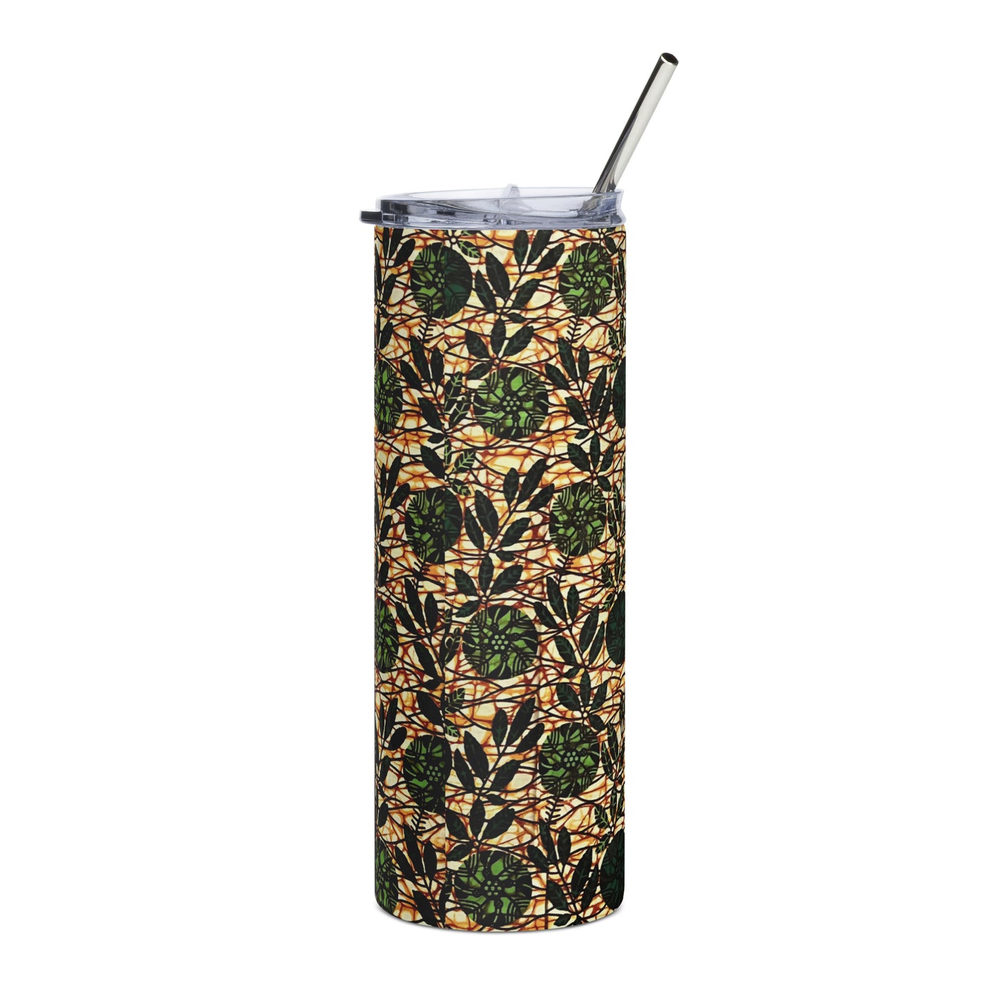 Green Leaf Ankara Tumbler