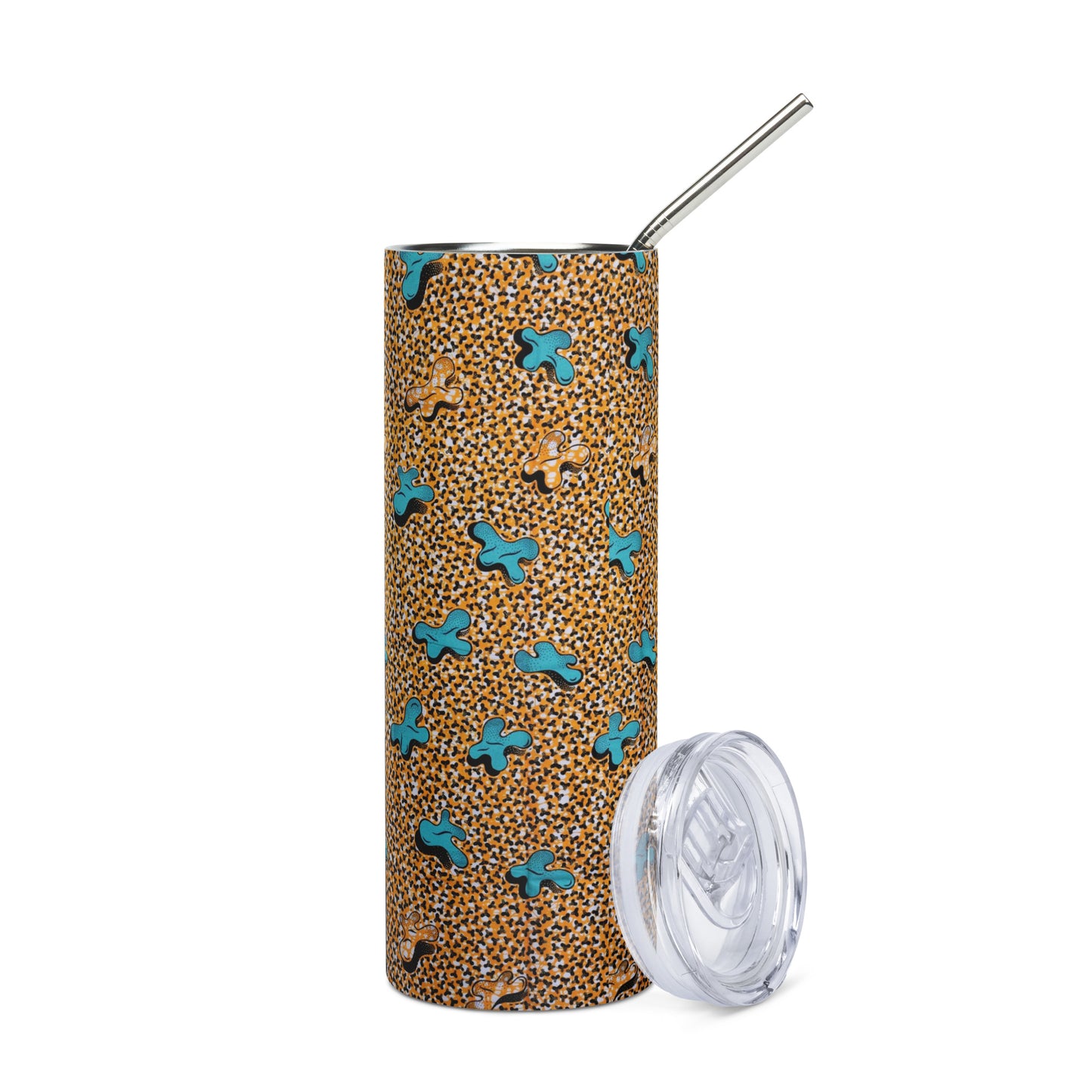 Blue Orange Ankara Tumbler