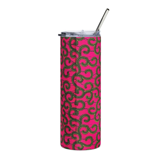 Pink Ankara Tumbler