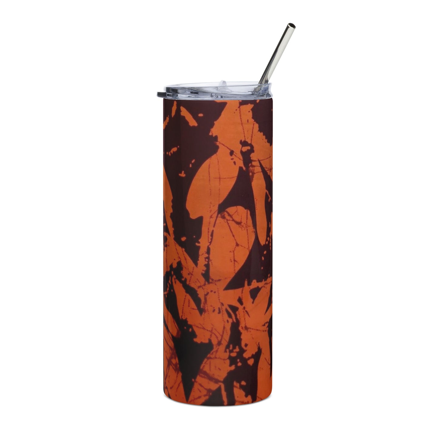 Orange Adire Tumbler