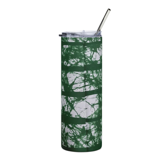 Green Adire Tumbler