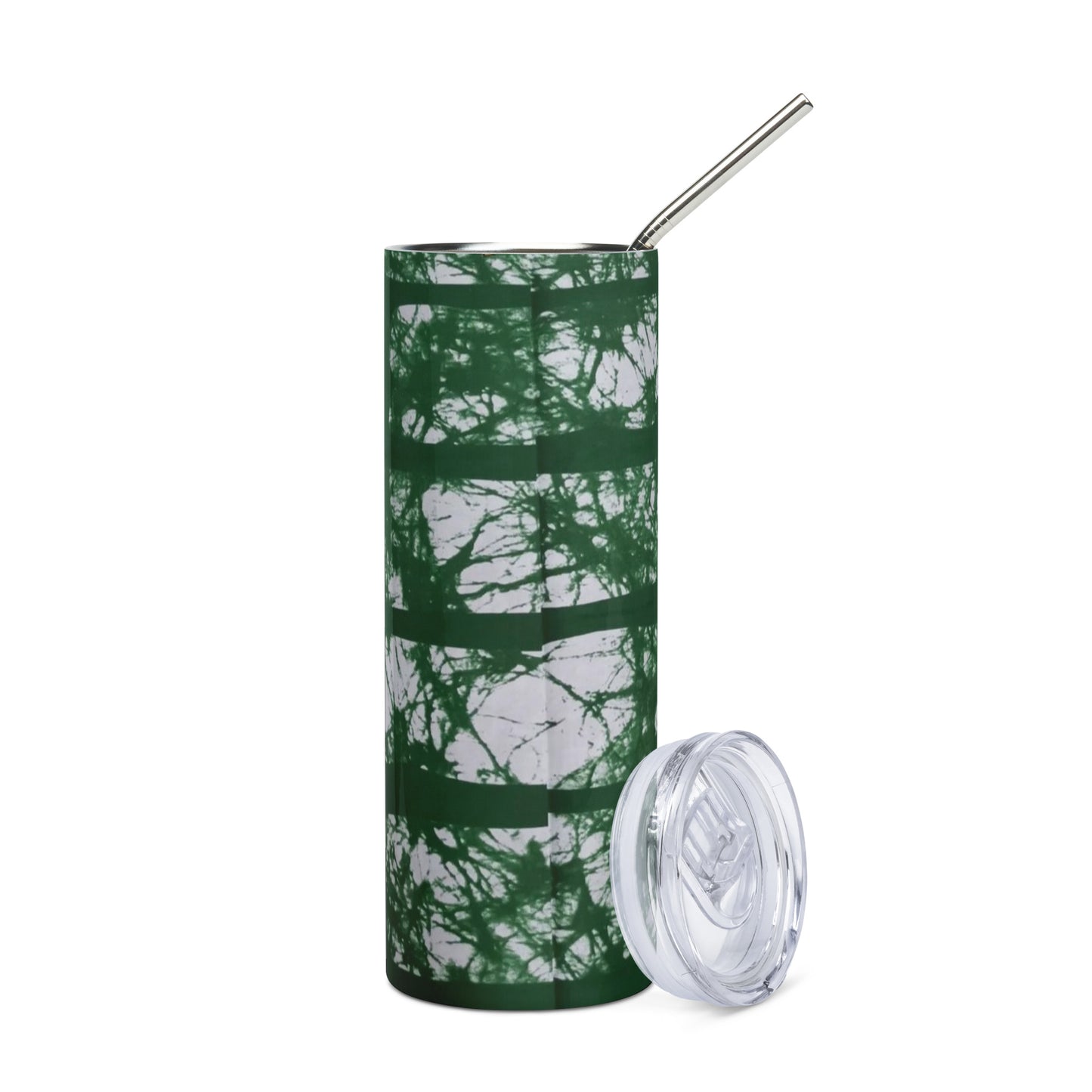 Green Adire Tumbler