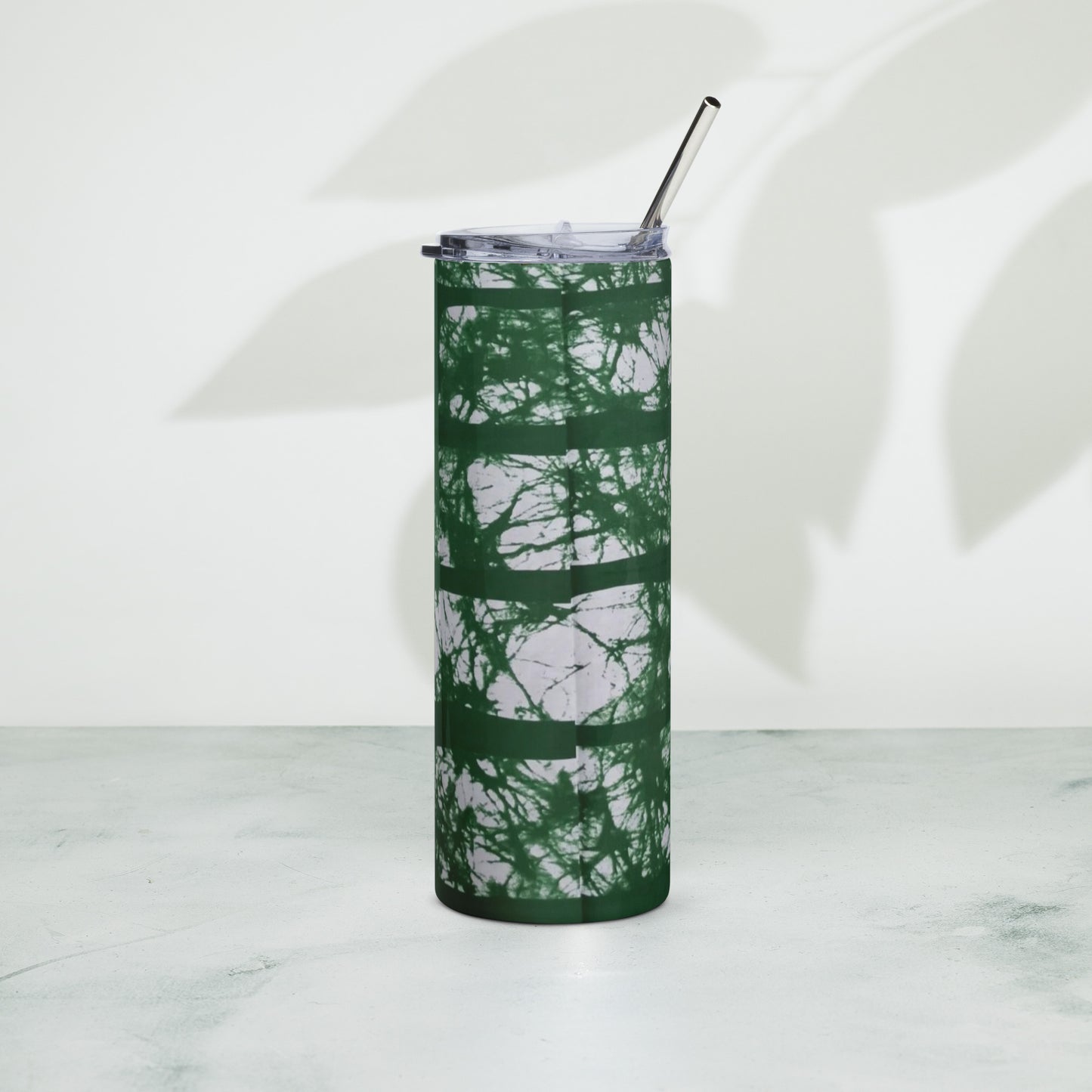 Green Adire Tumbler