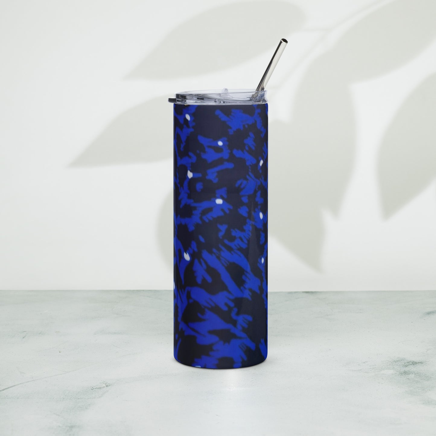 Blue Leopard Tumbler