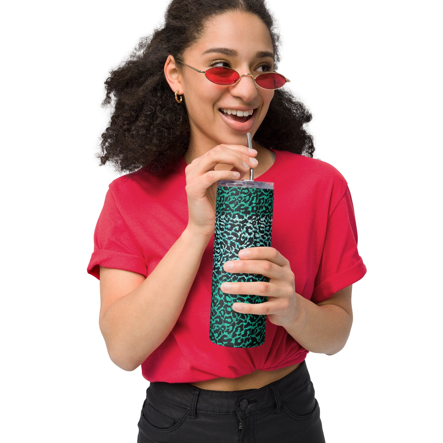 Green Leopard Tumbler