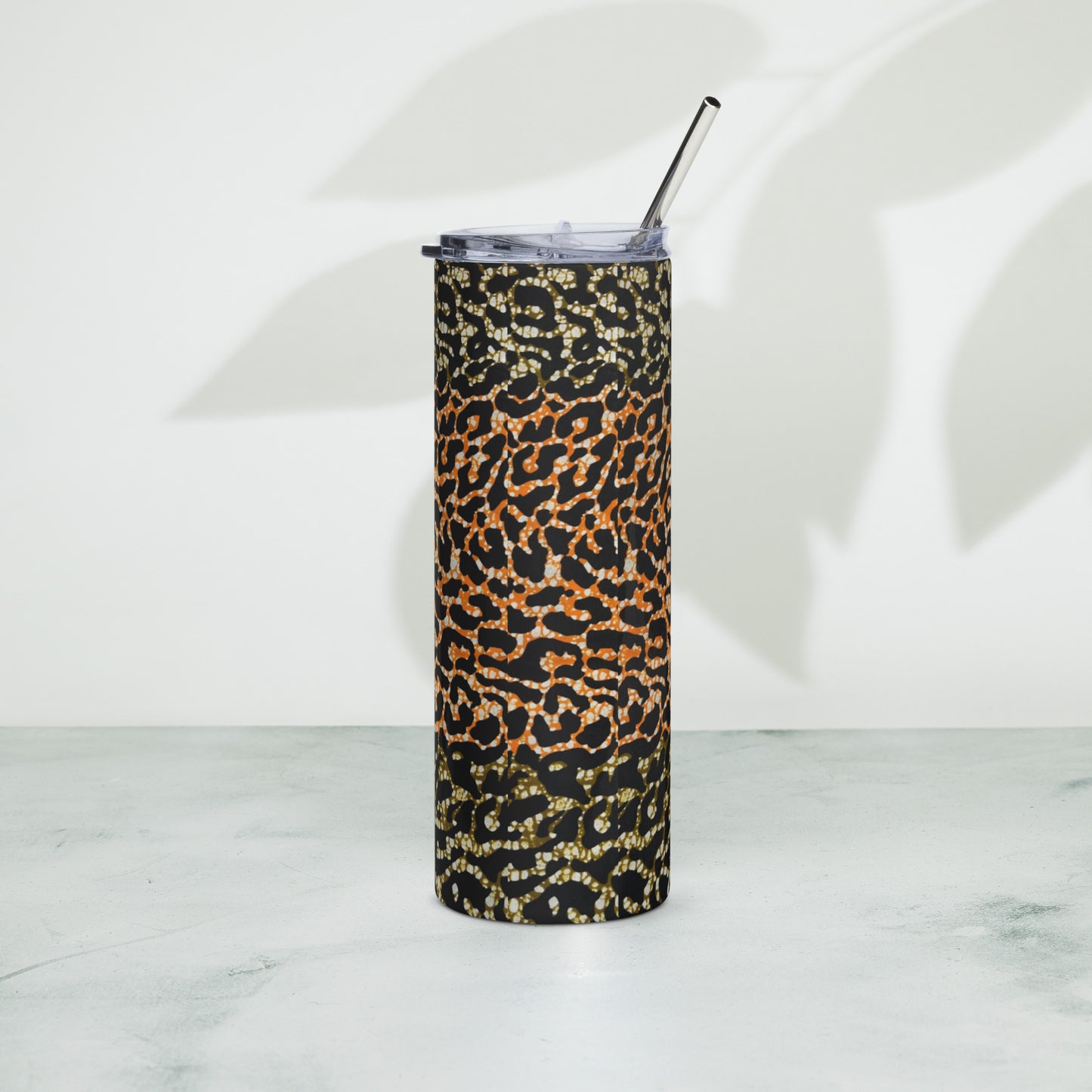 Green Orange Leopard Tumbler