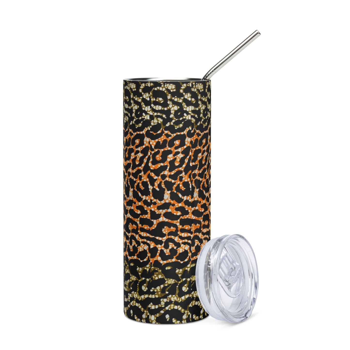 Green Orange Leopard Tumbler