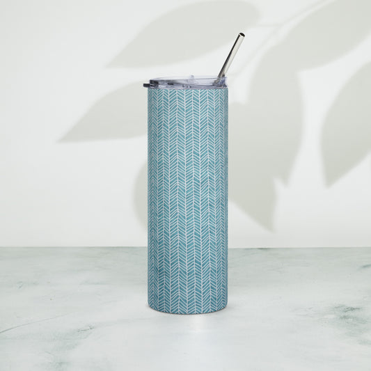 Aqua Chevron Tumbler