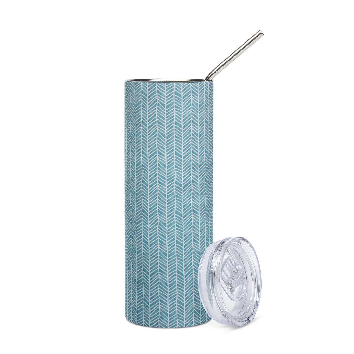 Aqua Chevron Tumbler