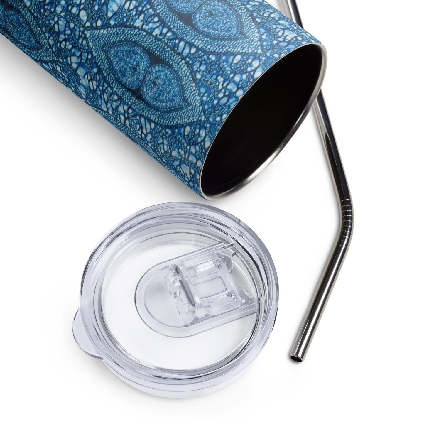 Blue Peas Ankara Tumbler